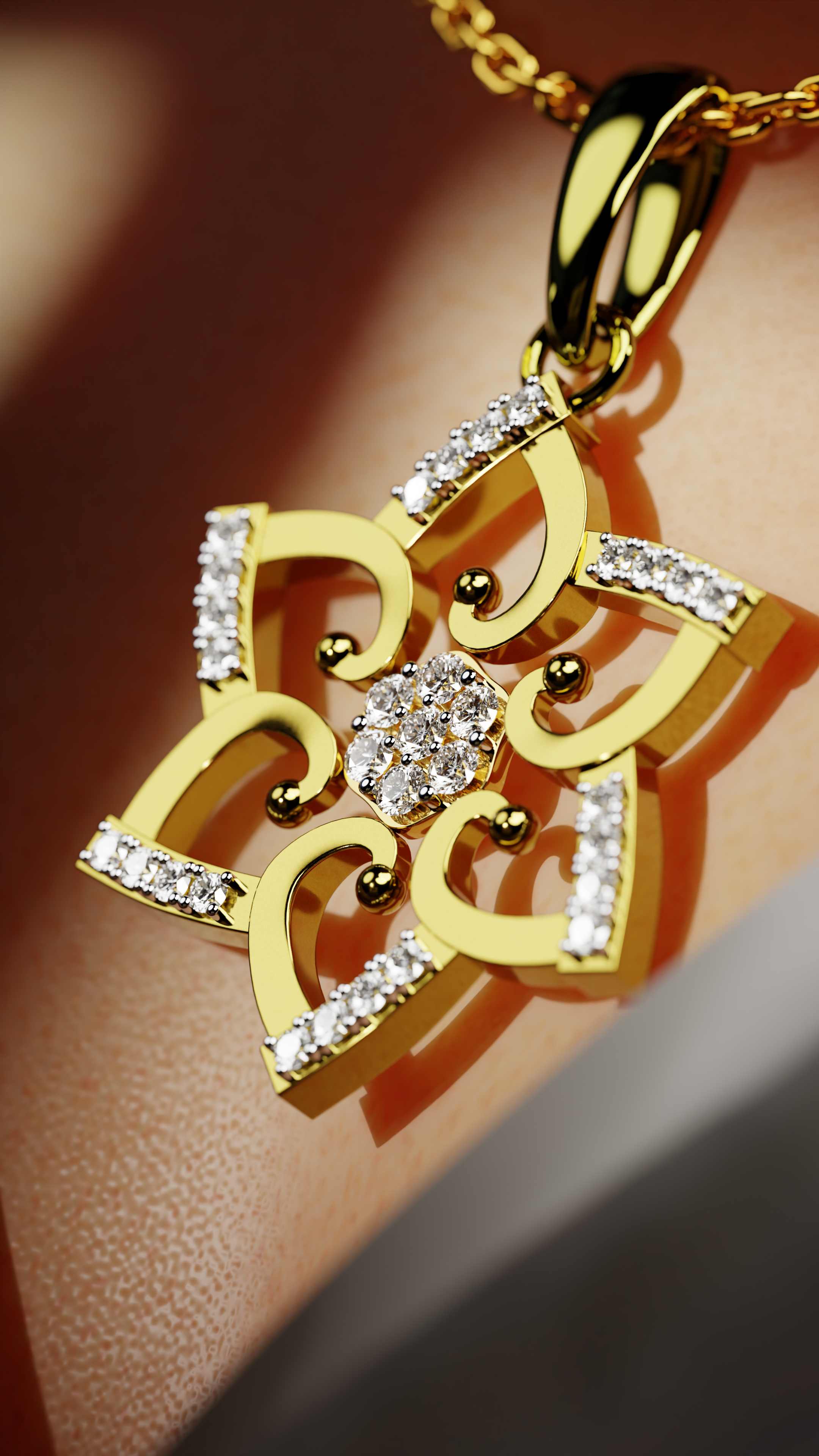 Filigree Gold Pendant